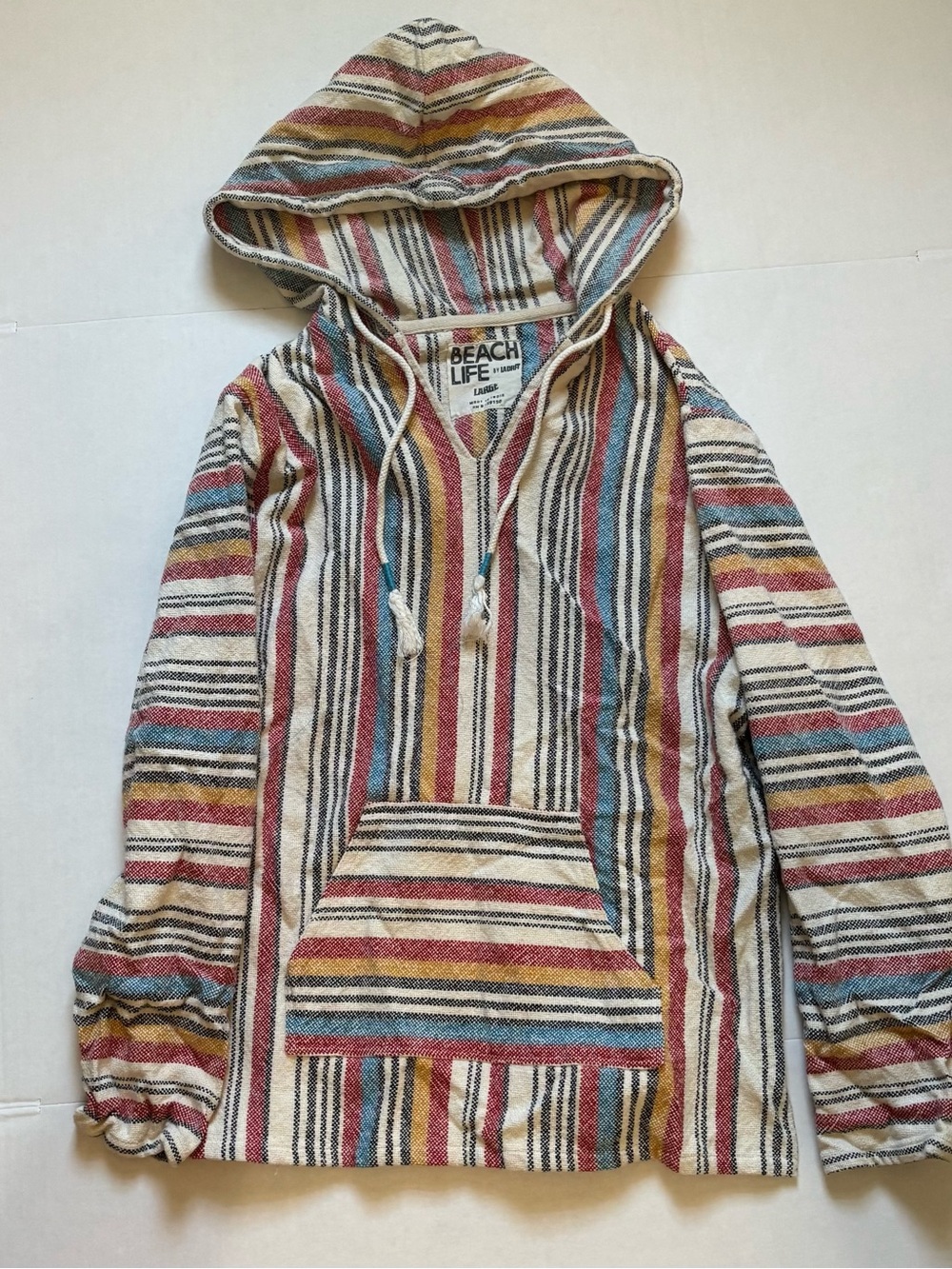 Multicolor Striped Hooded Sweater - Men
